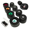 Luckvan Memory Foam Eartips for Sony WF-1000XM5 Earbuds Tips Replacement Ear Tips for Sony WF-1000XM5 WF-1000XM4 fit Charging Case 4 Pairs, Black