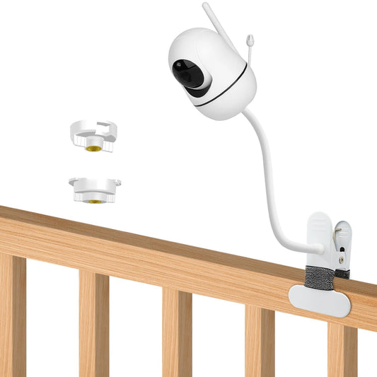 Baby Monitor Mount Compatible with HelloBaby HB6550/HB65/HB66/HB248,ANMEATE SM935E Baby Monitor Camera 15.7 inches Flexible Clip Clamp Mount Long