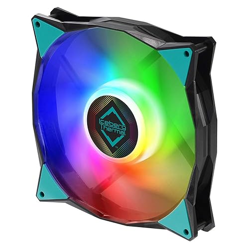 Iceberg Thermal IceGALE Addressable RGB 140mm PWM Dual Ball Bearing ARGB Case Fan (Black)