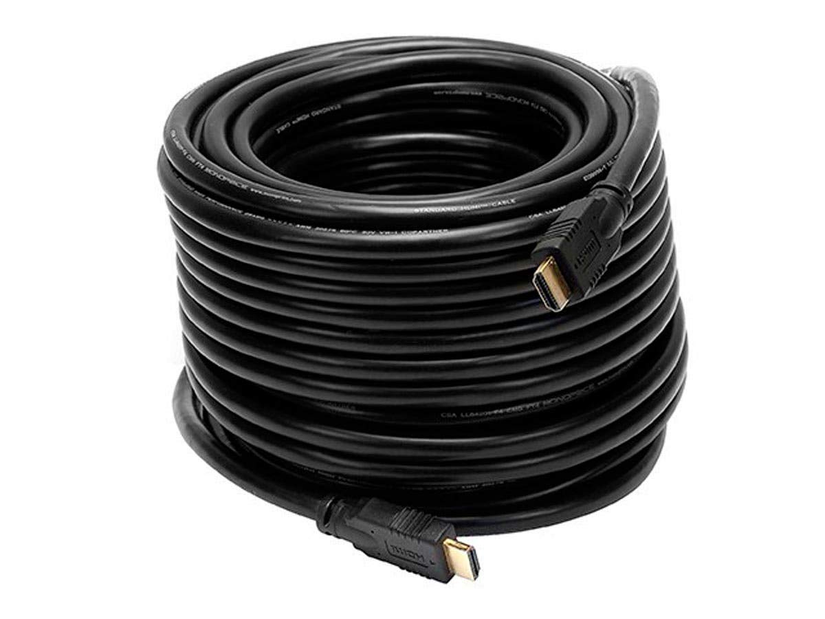 Monoprice 75ft 26AWG CL2 Standard HDMI Cable w/ Built-in Equalizer - Black