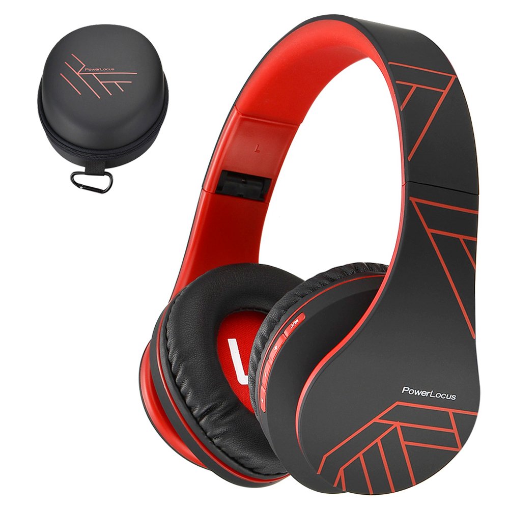 PowerLocus Bluetooth Over-Ear Headphones, Wireless Stereo Foldable Headphones Wireless and Wired Headsets with Built-in Mic, Micro SD/TF, FM…