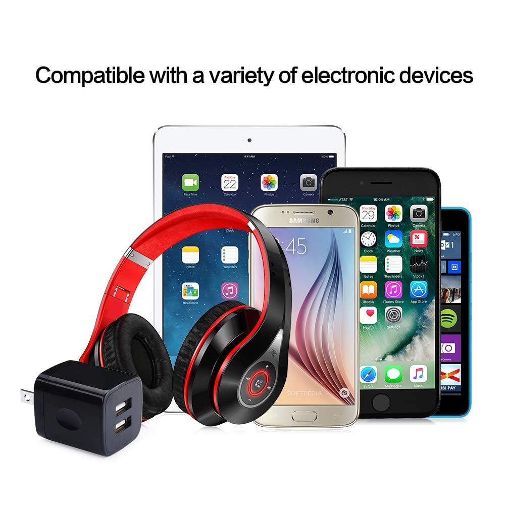 Phone Charger Box, 5Pack 2.1A Dual Port USB Wall Charger Plug Cube Power Adapter for iPhone Air 17 16e 16 15 14 13 12 11 XS XR X,iPad,Samsung Galaxy