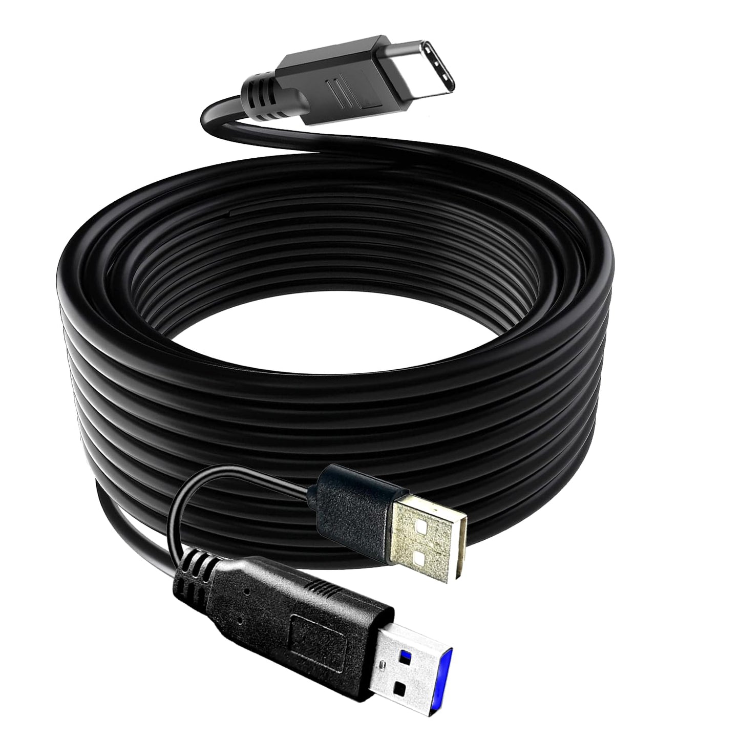 YOTETION 25FT USB3.0 A to C Cable, SuperSpeed Data Transfer, Compatible with Laptop, Smartphone, Tablet, and More