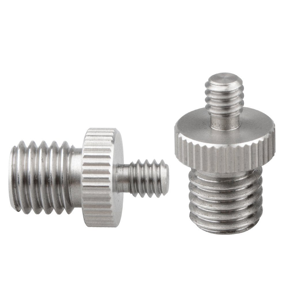 CAMVATE 1/4" Male to M12 Male Double-end Screw Adapter for DSLR Rig(2 Pieces) - 1571