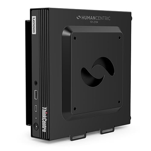 HumanCentric VESA Mount Compatible with Lenovo Thinkcentre Tiny M90q Gen 2, M80q Gen3, M90q Gen3, M70q Gen 2, Thinkstation P3 Tiny, M60e, M75q Gen2