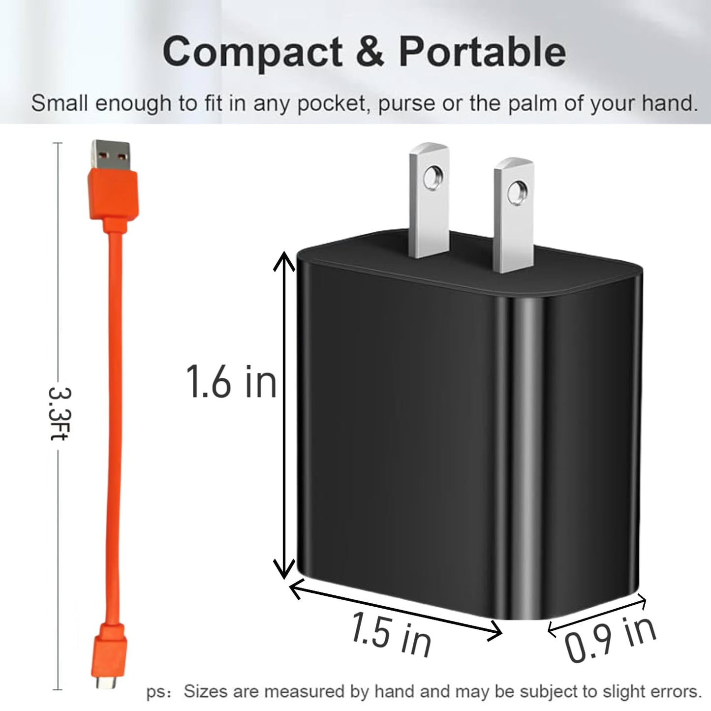 Fast Charger Charging Cable Compatible with Ring Enabled Video Doorbell (Released in 2020) 2/3/3 Plus/ 4, Peephole Cam, Doorbell Pro, Camera Battery
