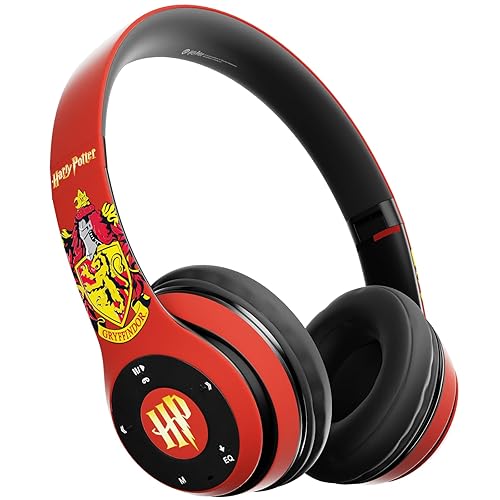 Harry Potter Gryffindor Bluetooth Headphones with Built in Mic | Officially Licensed Wireless Headphones, Foldable Headset | Harry Potter Gifts…