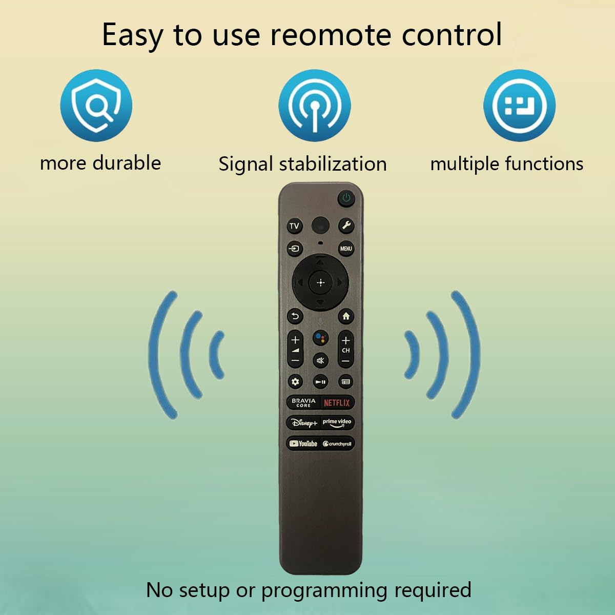 RMF-TX910U Voice Remote Control Replacement for Sony X77L X90L Smart TV RMF-TX810U KD-43X77L KD50X77L KD-55X77L KD-65X77L KD-75X77L KD-85X77L