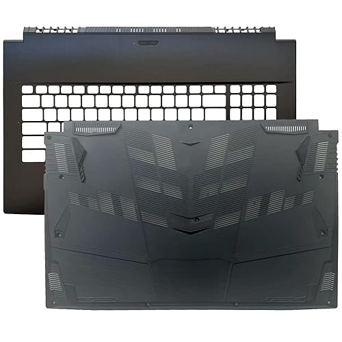 New Compatible Replacemen for MSI GF75 MS-17F1 MS-17F2 MS-17F5(Upper Case Palmrest Cover and Bottom Case Cover)