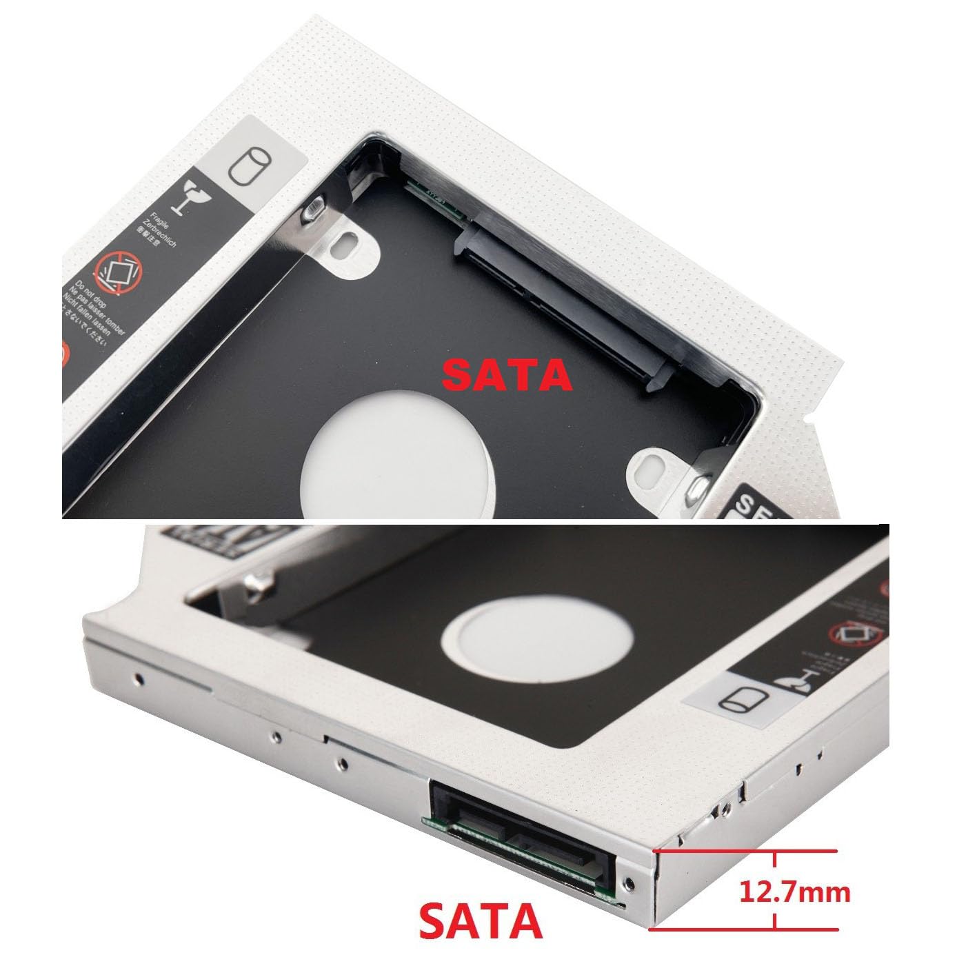 2nd HDD SSD Hard Drive Optical Bay Caddy Frame Tray Bracket for Lenovo Thinkpad R400 T420i T430i T510i T520i T530i R500 W700 W700ds W701 W701ds