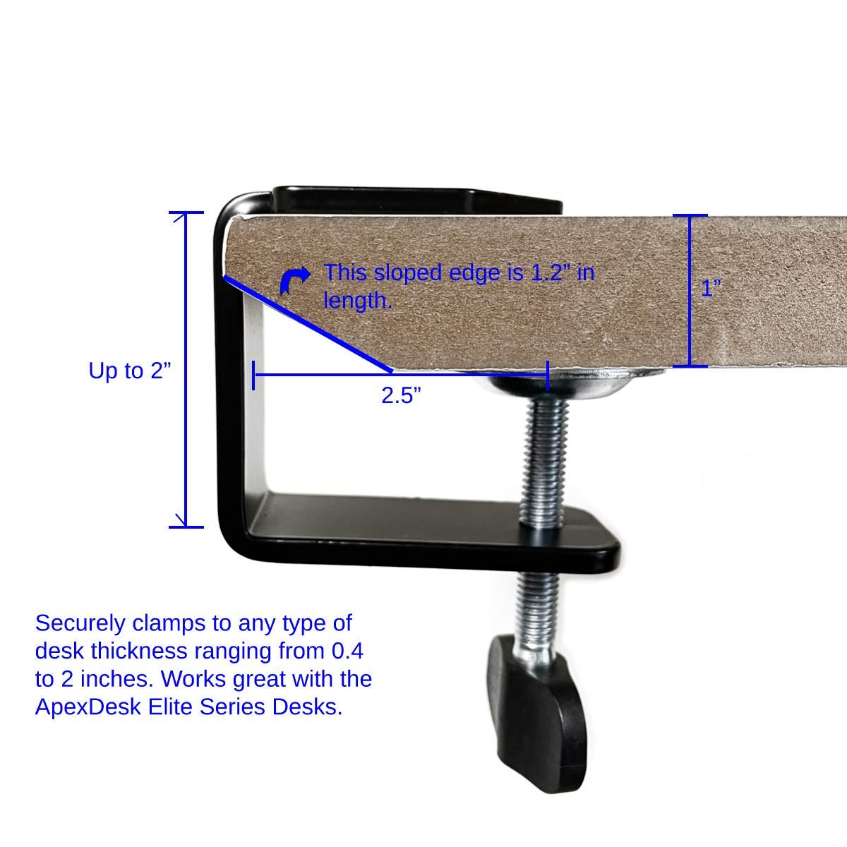 ApexDesk Dual Monitor Arm Desk Mount - Adjustable Height Gas Spring - VESA Mount with C Clamp & Mounting Base - Computer Monitor Stand for Screen up