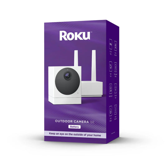 Roku CW1000R Smart Home Outdoor Camera SE Security Camera with Motion Detection Wireless (Renewed)
