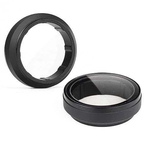 2-Pack UV Filter Lens Protector for GoPro Hero 3, Hero 3+, Hero 4 Silver Black, 23mm Inner Diameter Optical Glass High Transmission UV Lens Filter