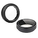 2-Pack UV Filter Lens Protector for GoPro Hero 3, Hero 3+, Hero 4 Silver Black, 23mm Inner Diameter Optical Glass High Transmission UV Lens Filter