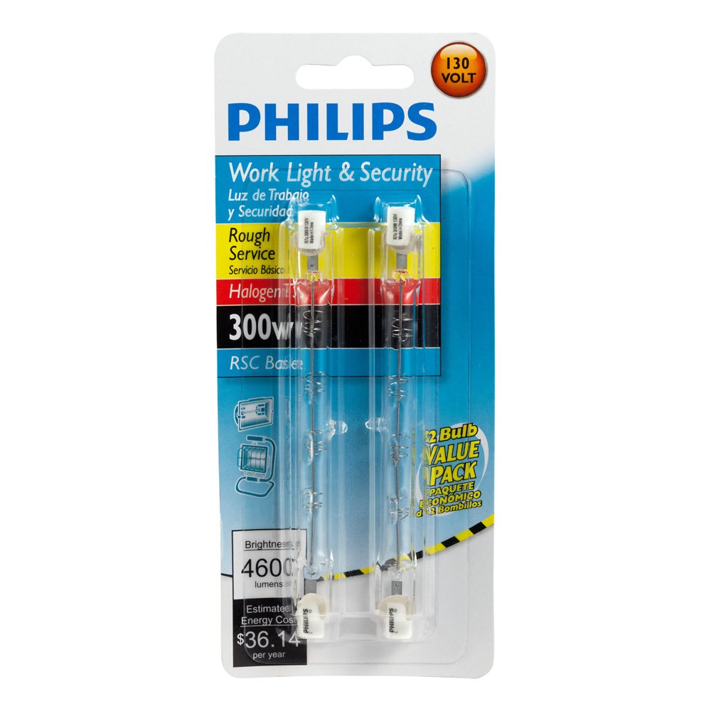 Philips 415695 300-Watt 4.7-Inch T3 RSC Double Ended Base 130-Volt Light Bulb