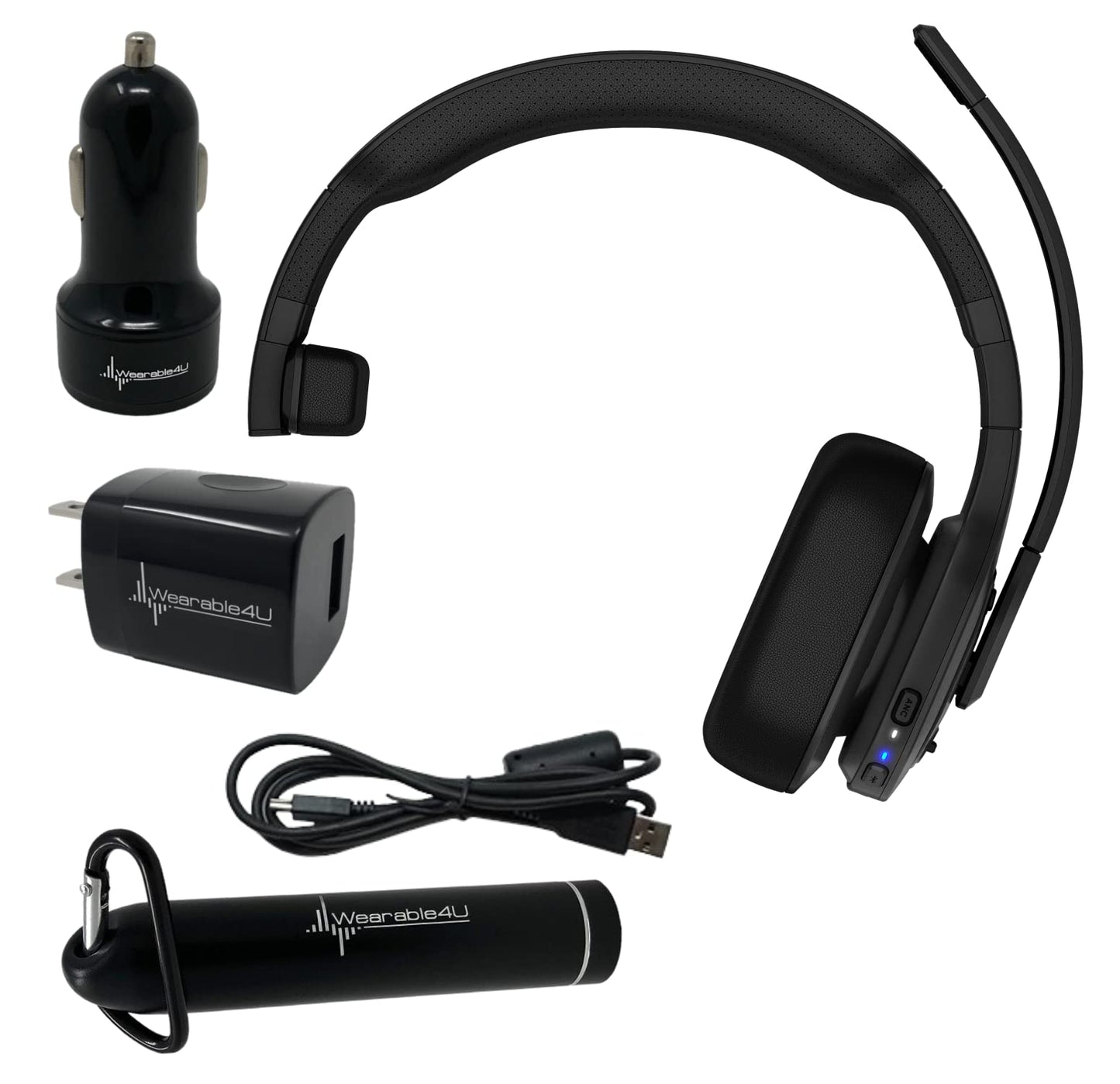 Wearable4U Garmin dezl Headset 100, Single-Ear Premium Trucking Headset, Active Noise Cancellation, Superior Battery Life and Memory Foam Ear Pads…