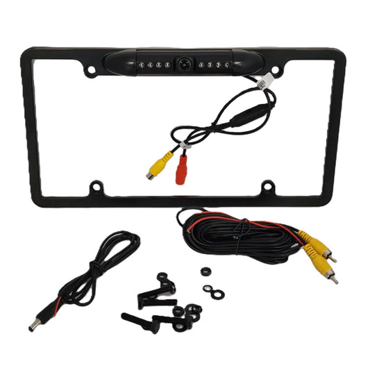 Cerwin-Vega CLF1B Waterproof License Plate with Housing Backup Camera View Car Rear Night Vision Parking (Black)