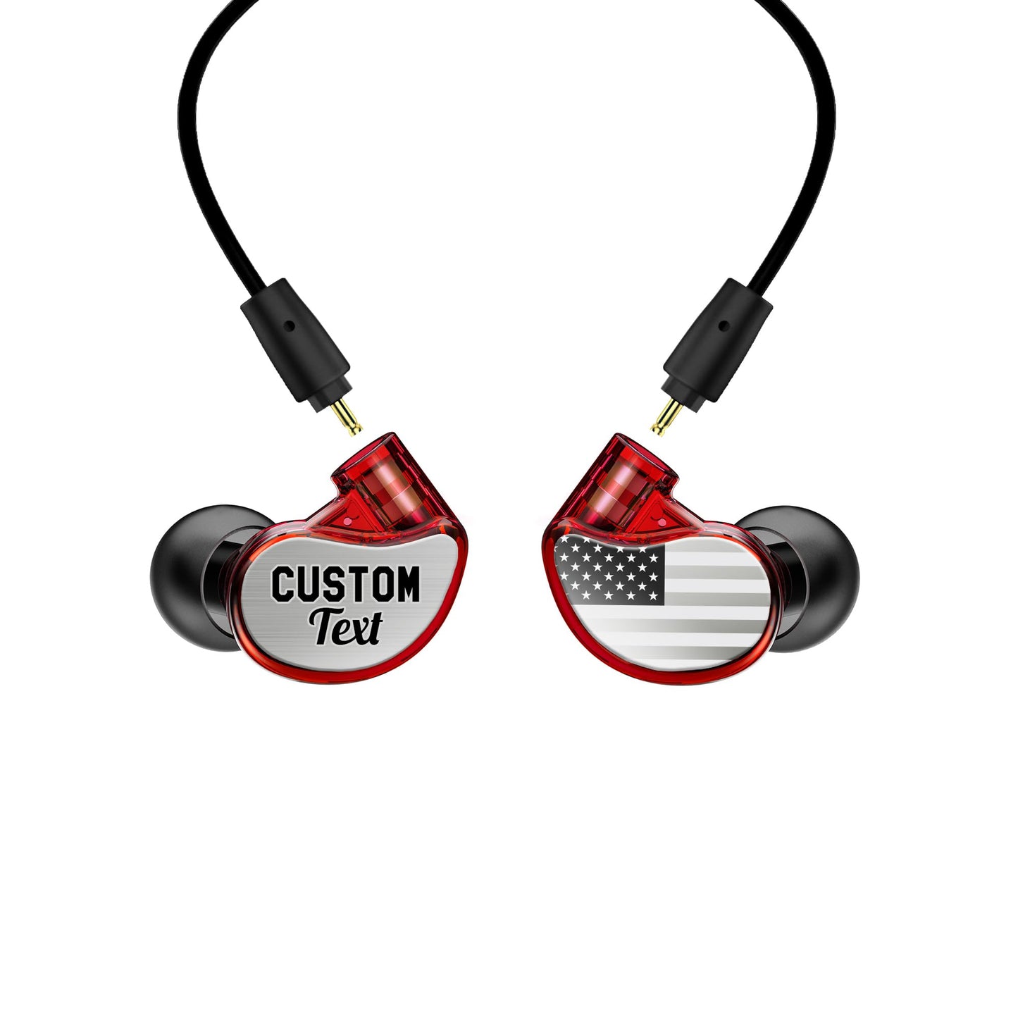 MEE audio Personalized M6 PRO in Ear Monitor Headphones for Musicians w/Engraved Metal Faceplates: Choose an Artwork and/or Add Custom Text, Noise