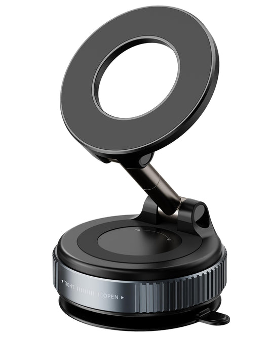 MARUVI Vacuum Magnetic Phone Holder for Car,2800gf Strong Magnetic Phone Mount,360° Adjustable & Reinforced Suction Cup for Dashboard/Mirror,Car Phone