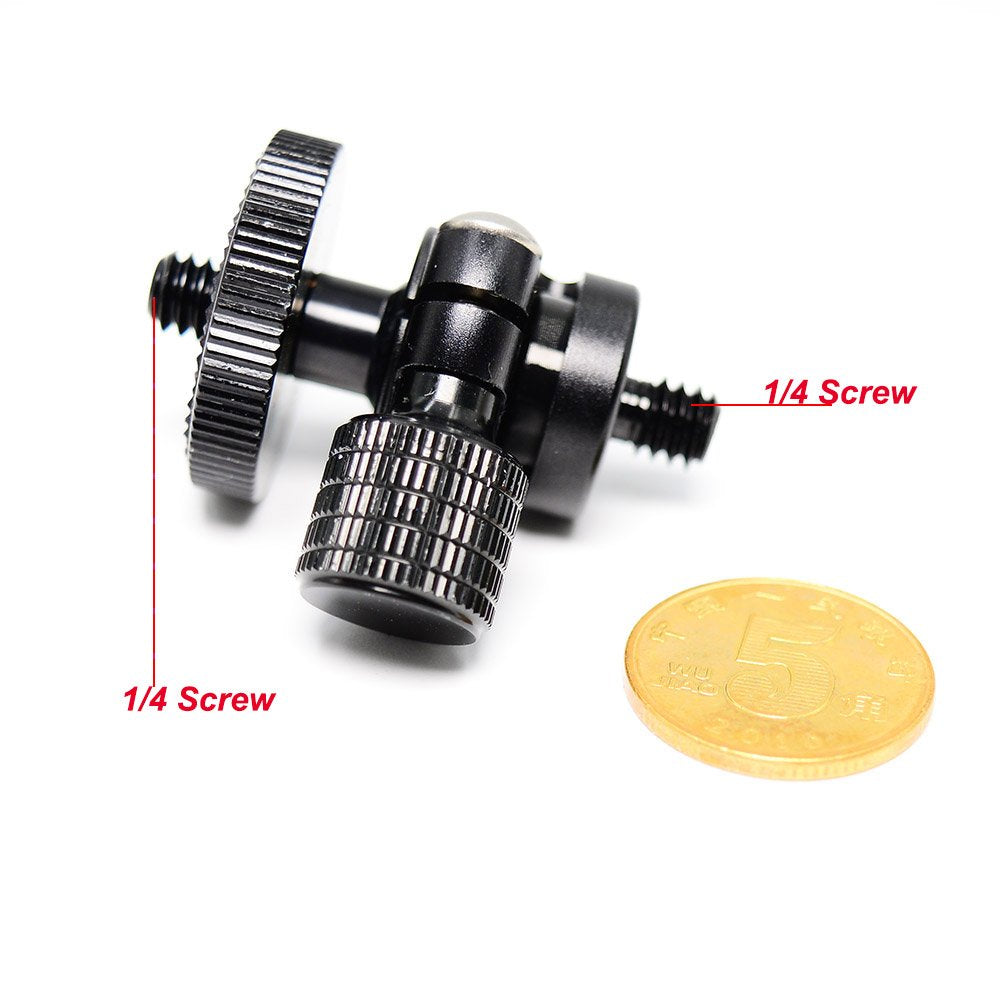 Koolehaoda Mini Ballhead Camera Tripod Ball Head Mount with 1/4" to1/4 Screw Connector
