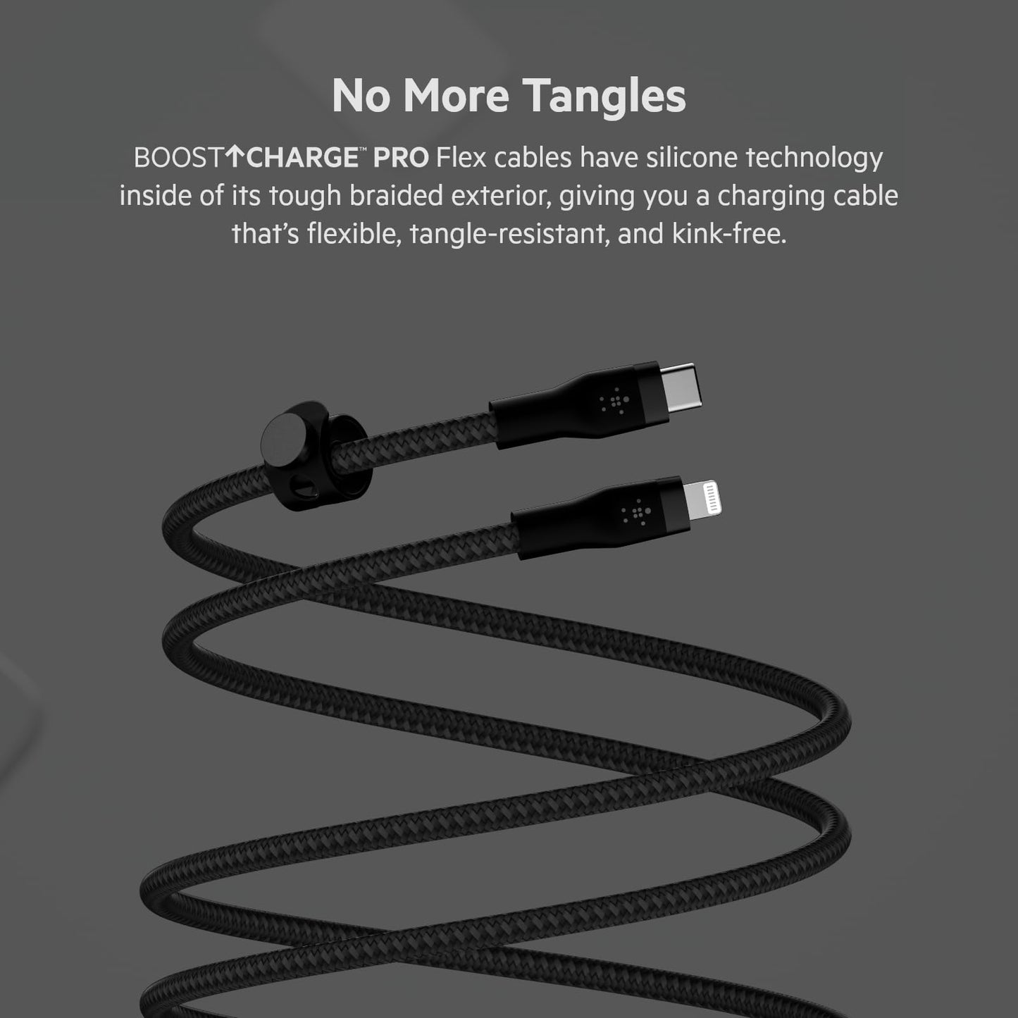 Belkin BoostCharge Pro Flex Braided USB Type C to Lightning Cable (3M/10ft), MFi Certified 20W Fast Charging PD Power Delivery for iPhone 14, iPhone…