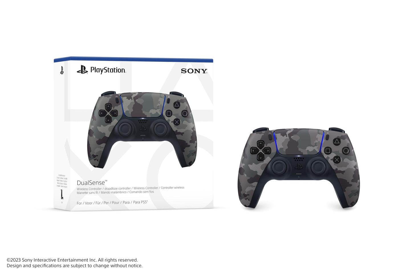 PlayStation DualSense™ Wireless Controller - Gray Camouflage - For PS5, PC, MAC & Mobile