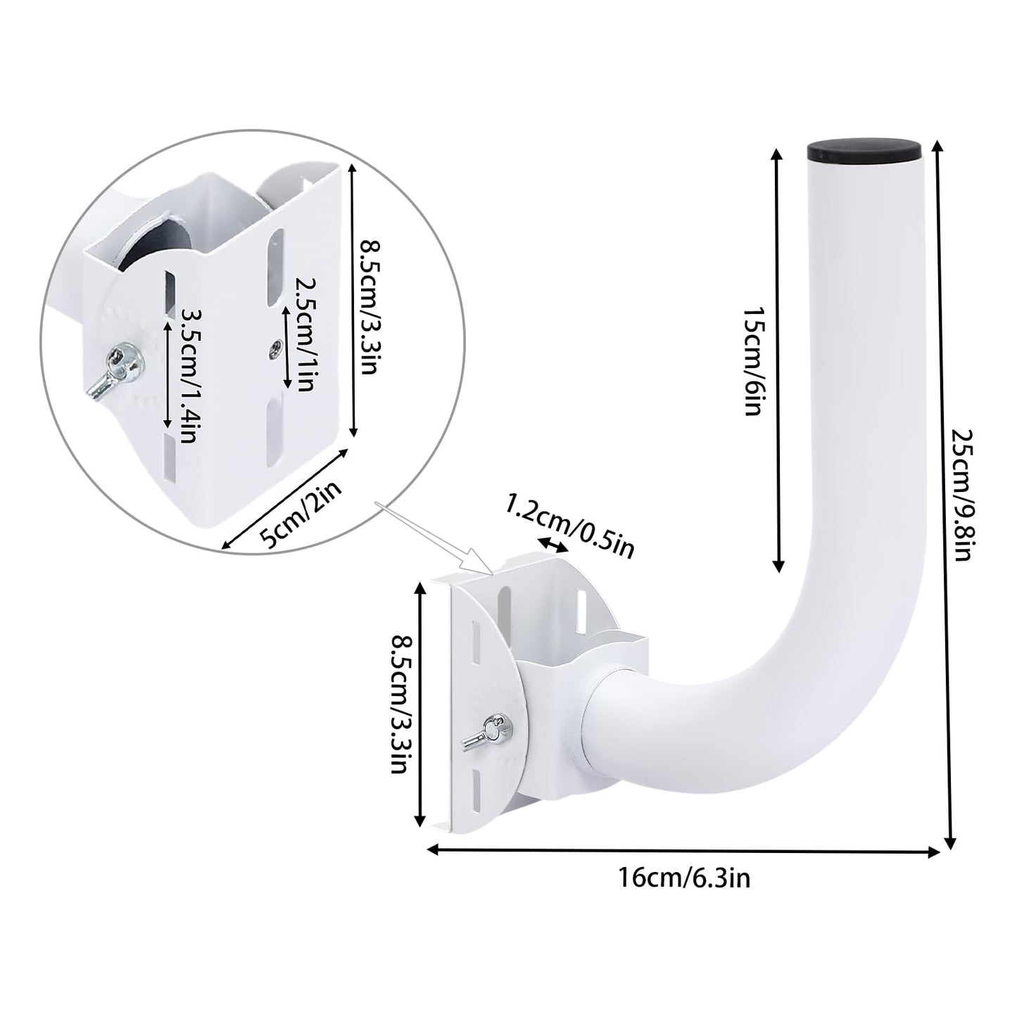 NeNchengLi 4Pcs Wireless Bridge Bracket Mount Universal Pole and Wall Bracket Outdoor Access Point Mounting Pole, Adjustable Wireless Bridge Pole Wall
