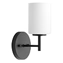 Progress Lighting Replay Collection 1 Light Bathroom Vanity Light, Modern Bath Lighting Fixture with Etched White Glass Shades for Over The Mirror