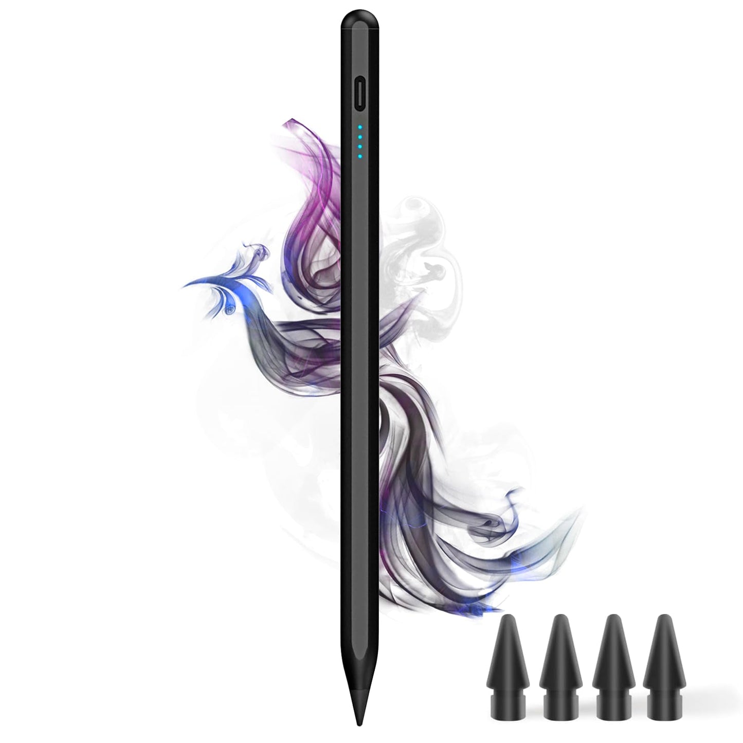 Stylus Pen for iPad 9th&10th - Type-c Charging Pencil for ipad Palm Rejection Active Pen Compatible with (2018-2025) Apple iPad 6/7/8/9/10/11(A16)