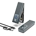 Xiaobi NVMe Enclosure with Cooling Fan, Tool-Free Installation,Full Aluminum Alloy, Sandwich Style Design, USB 3.2 Gen 2 PCIe Adapter for M & M+B Key