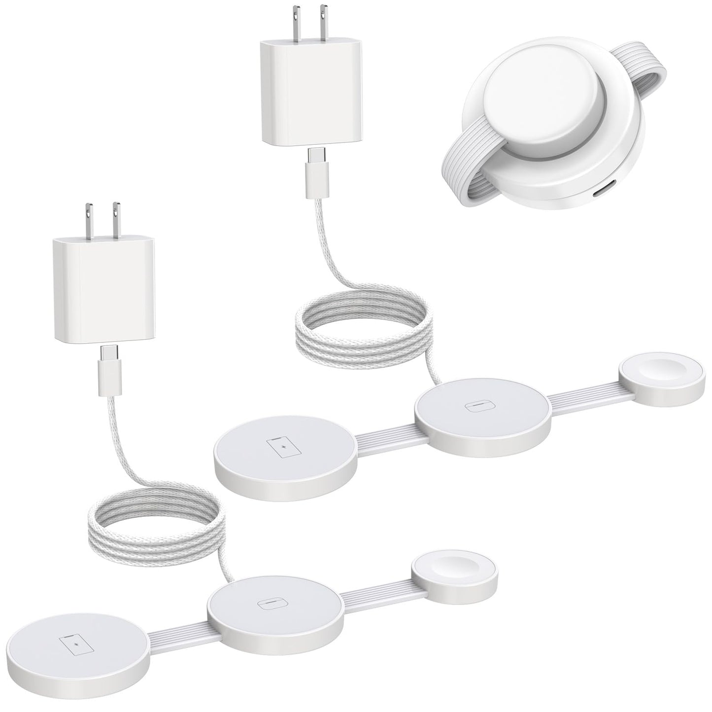 Magnetic Wireless Charging Station 3in1 Fast iPhone Charging Pad Foldable Travel MagSafe Charger Station Dock Apple Mag-Safe Charger for iPhone 17 Pro