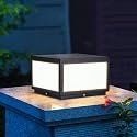 AILICIN Outdoor Modern Stainless Steel Post Light, LED Fence Deck Cap Light Lantern Column Lamp for Flat Surface Patio Garden Decoration with IP54
