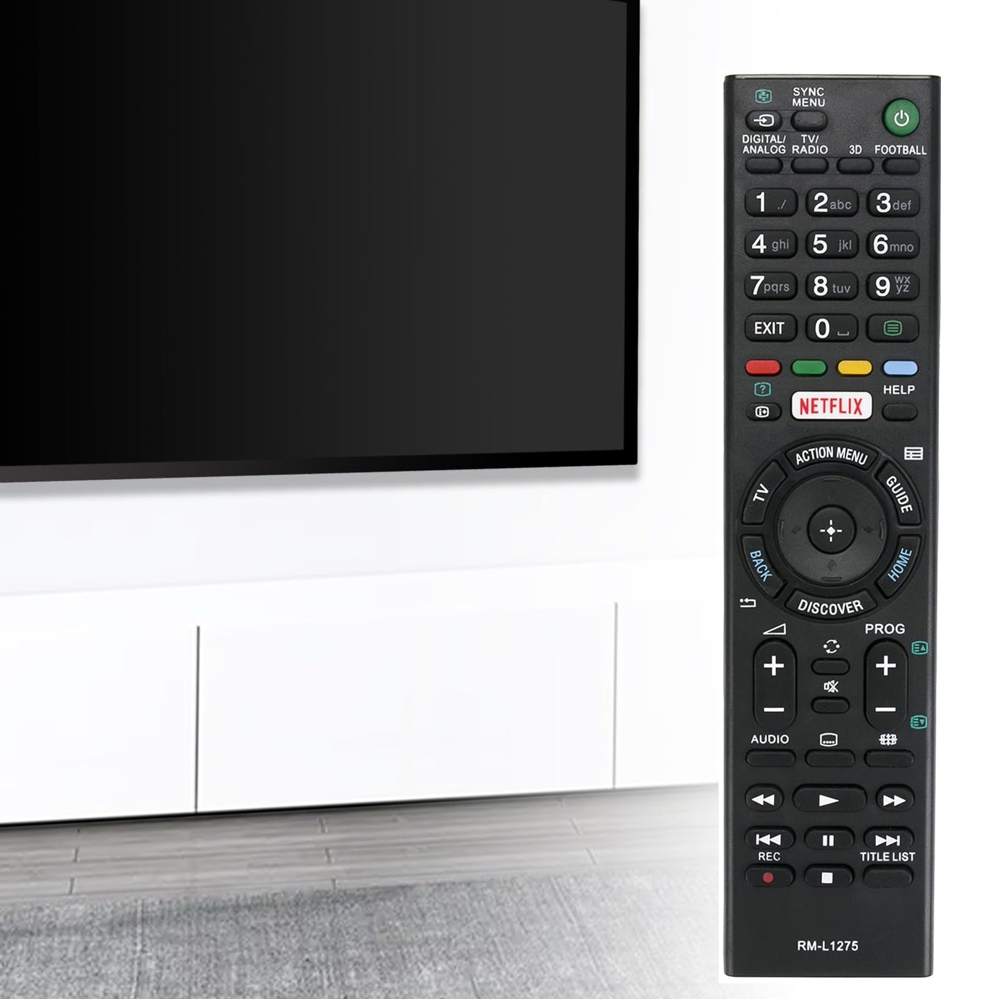 Universal Remote Control Replacement for All Sony TV LCD LED 3D HDTV Smart Bravia TVs, Replacement for RMT-TX200U RMT-TX200U RMT-TX102 RMT-TX100U