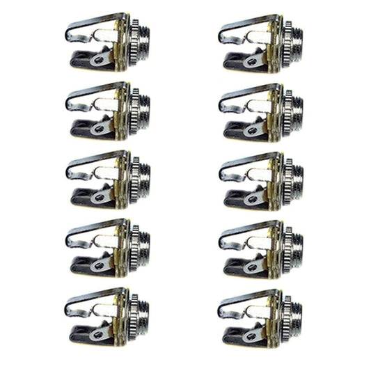 bnafes 3.5mm Stereo 3-Pole (3-Pin) TRS Plug Jack Socket Adapter Connectors Use for Microphone Jack, Earphone Plug, Audio Video AV PC - 10 Pack
