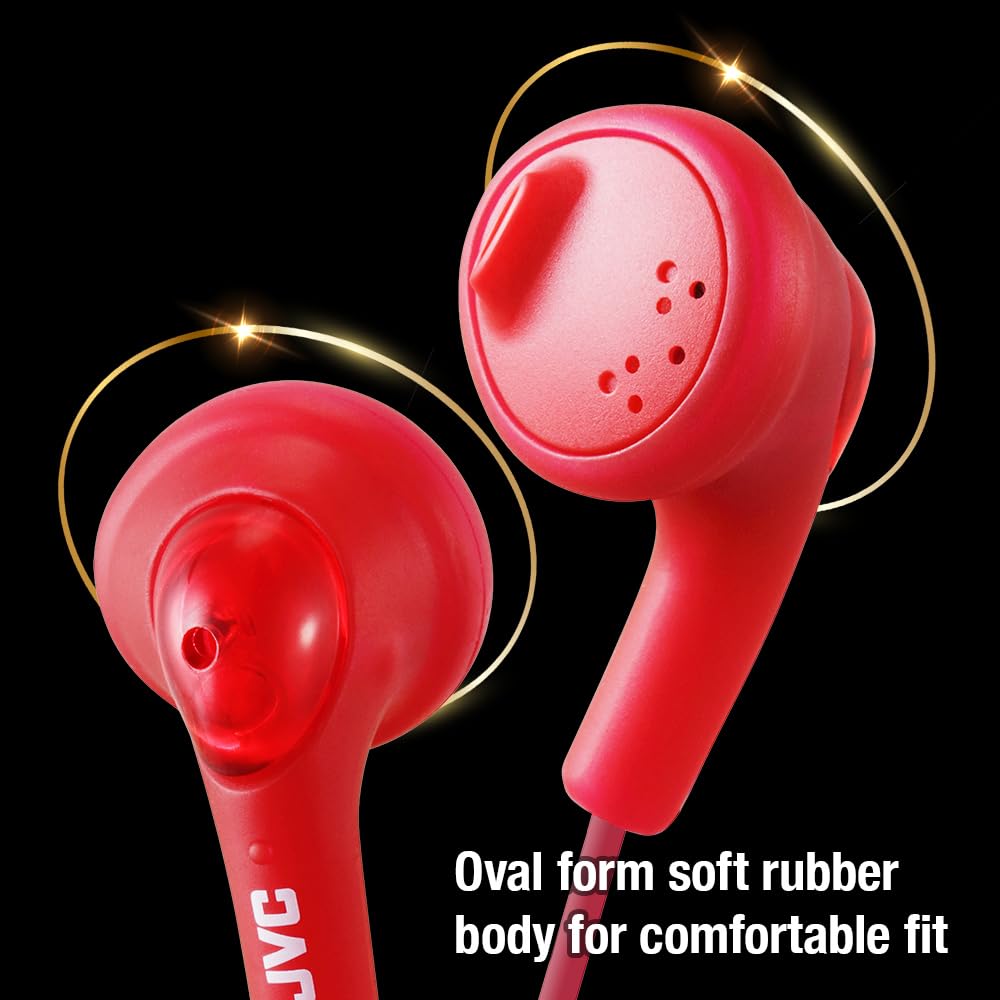 JVC HAF160R Gumy Ear Bud Headphone Red