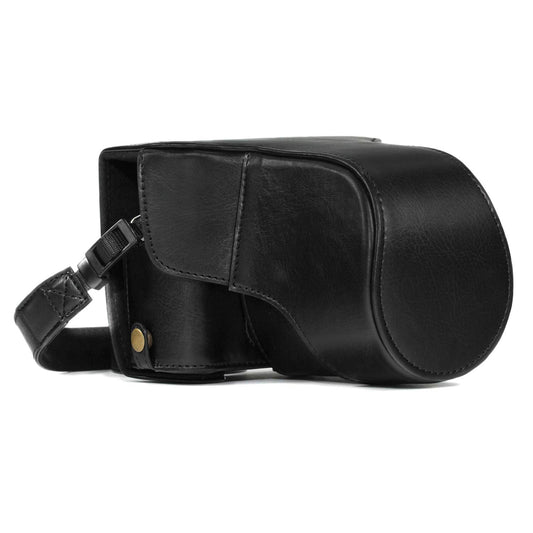 MegaGear MG981 Ever Ready Leather Camera Case and Strap for Fujifilm X-T30, X-T20, X-T10 (16-50mm / 18-55mm Lenses) - Black