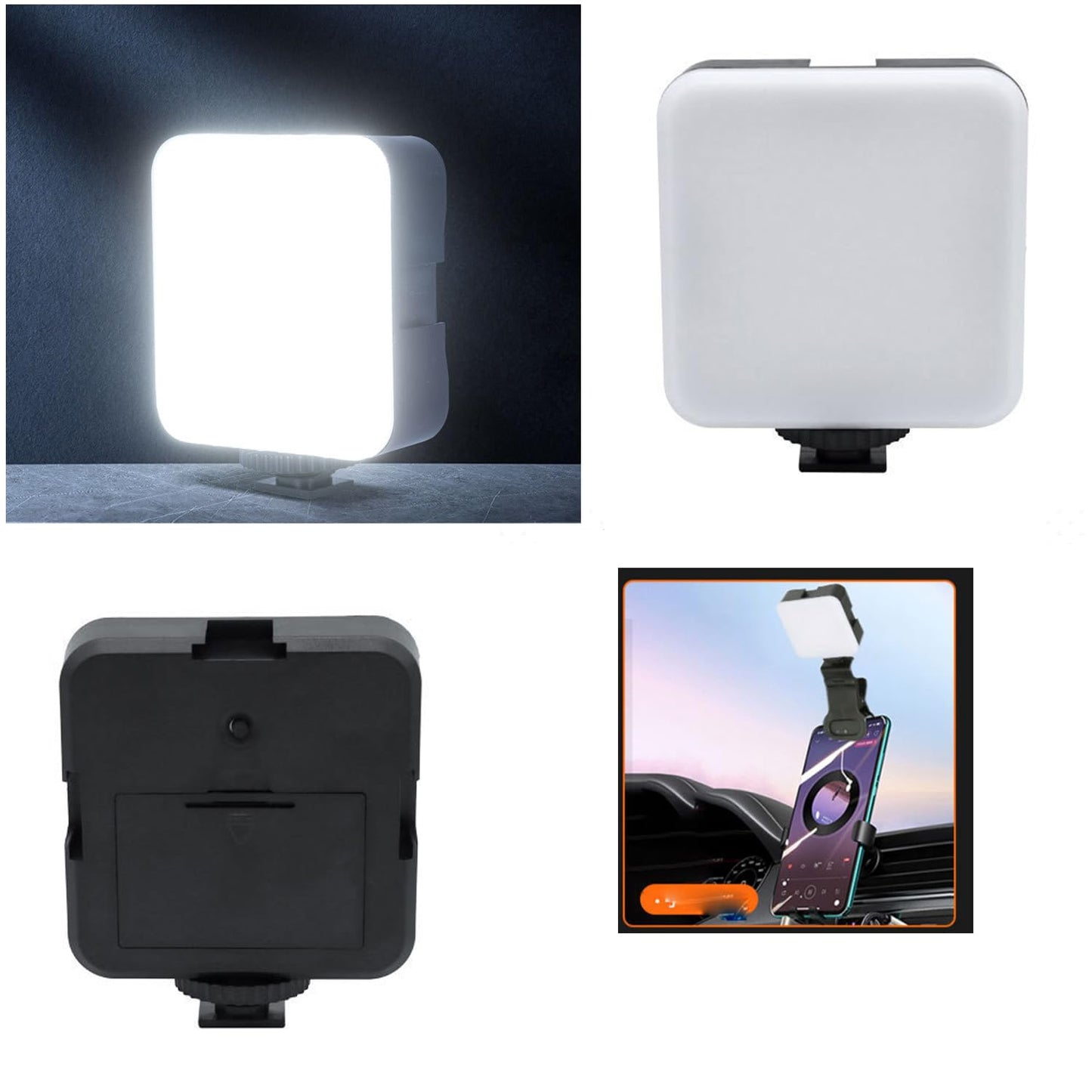 RecDec Selfie Light Clip Replacement LED Head 5600K White Lights 5W Mini Panel with 1/4'' Screw Socket for Portable Fill Light Attachement Camera DSLR