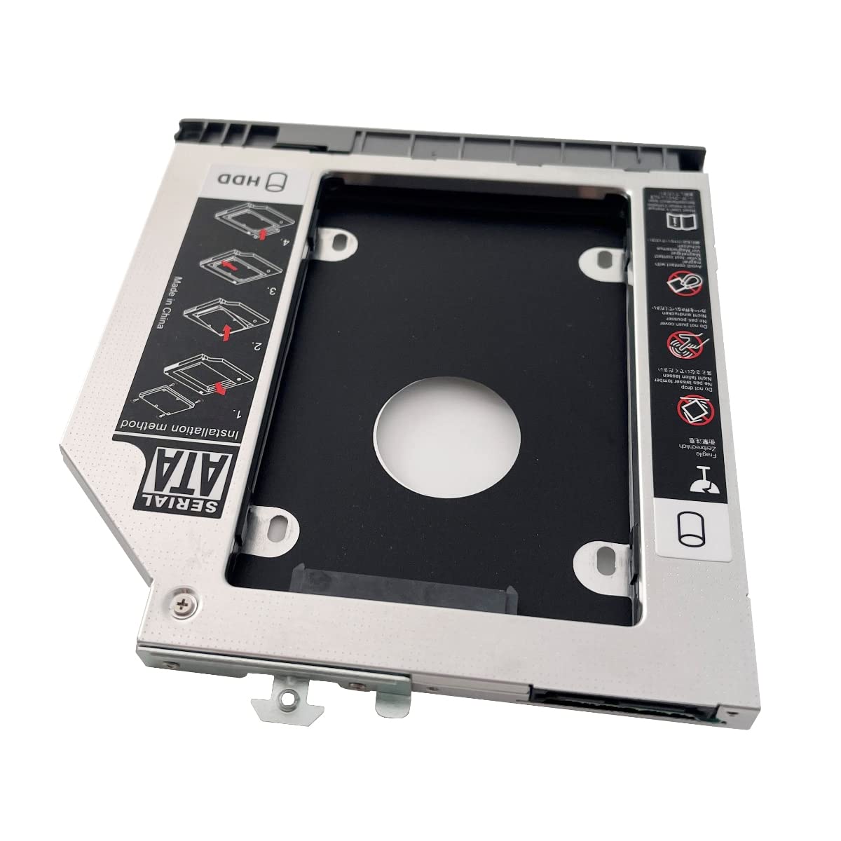 2nd HDD SSD Hard Drive Optical Bay Frame Caddy Tray for HP ProBook 650 645 640 G1 with Bezel Front Cover Mounting Bracket