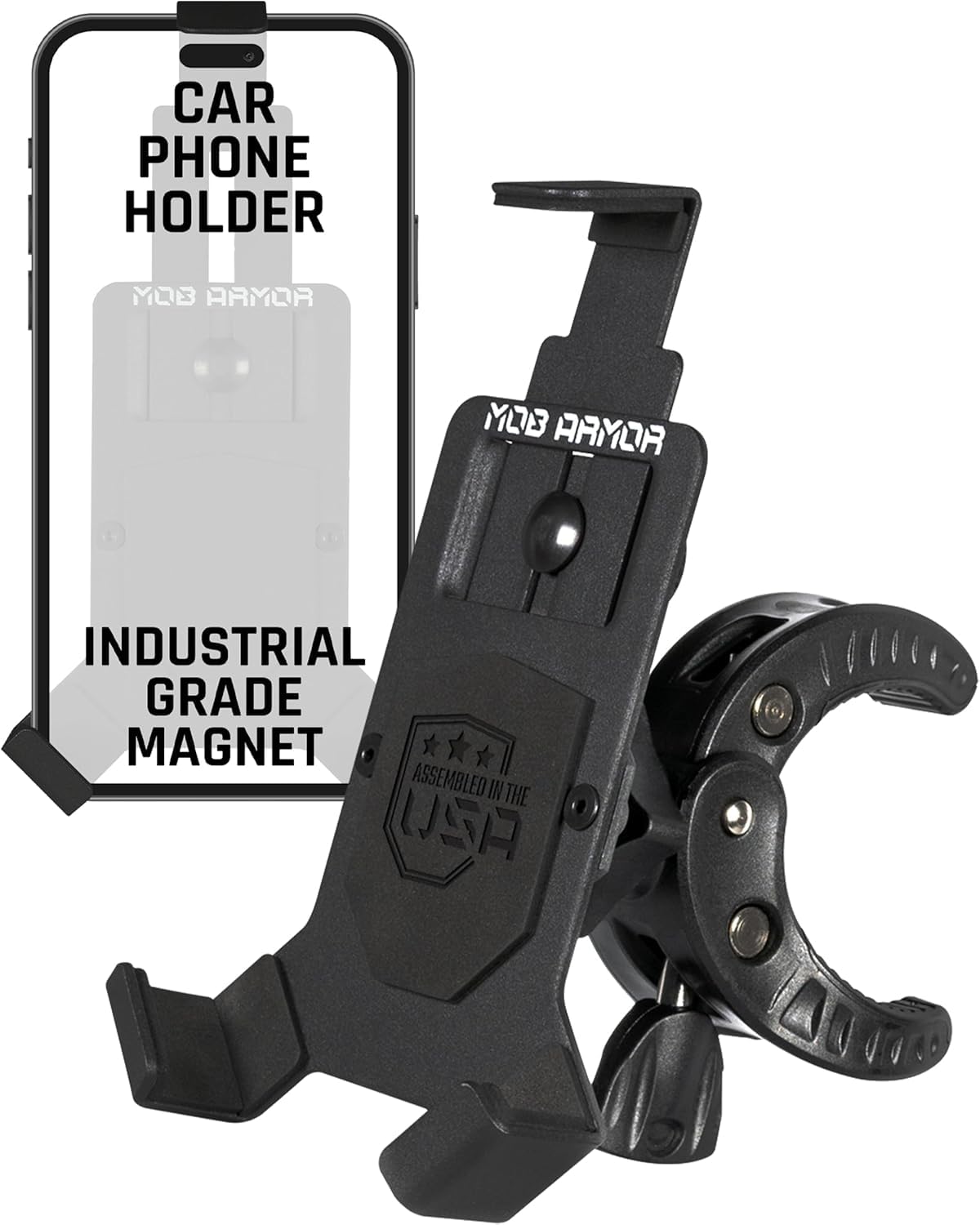 Mob Armor Mob Mount Claw with 360° Rotation - Universal Phone Mounting Clamp for Motorcycle, Jeep, Dirt Bike, Car, ATV, Boat, Truck, Emergency Vehicle