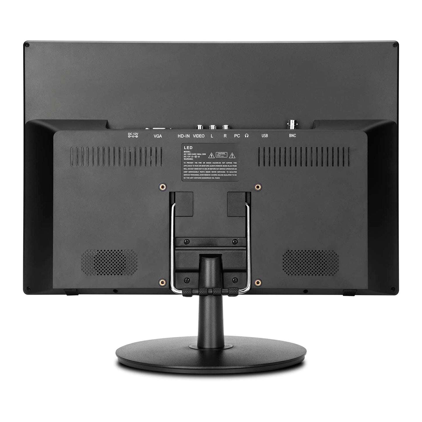ZOSHING 17inch Security Monitor,Wall-Mounted Monitors Supports USB/Full Format Video Playback,CCTV Monitors with AV/HDMI Input/VGA/Headphone