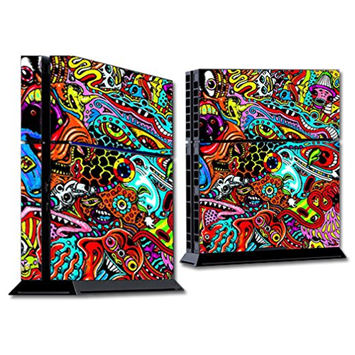MightySkins Skin Compatible with Sony PS4 Console - Acid Trippy | Protective, Durable, and Unique Vinyl Decal wrap Cover | Easy to Apply, Remove,