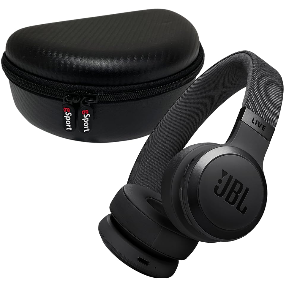 JBL Live 670NC Wireless On Ear Noise Cancelling Headphone Bundle with gSport Case (Black)
