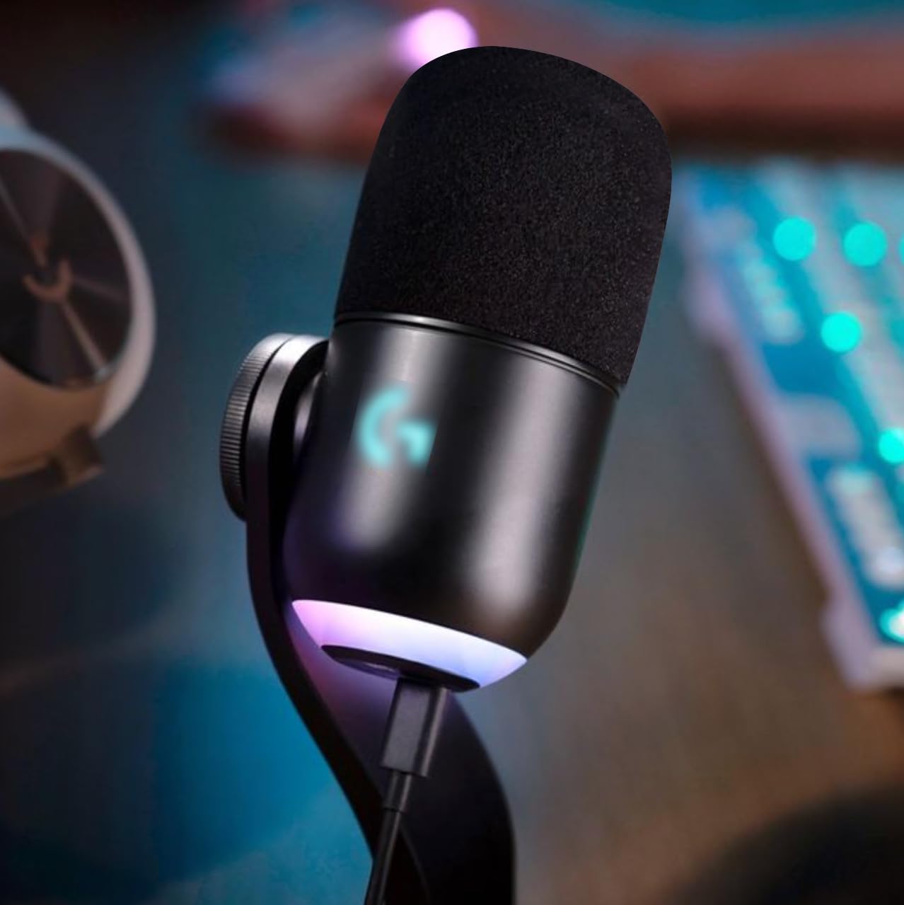LEFXMOPHY Windscreen for Logitech G Yeti GX Dynamic RGB Gaming Microphone Replacement Pop Filter Mic Foam Cover