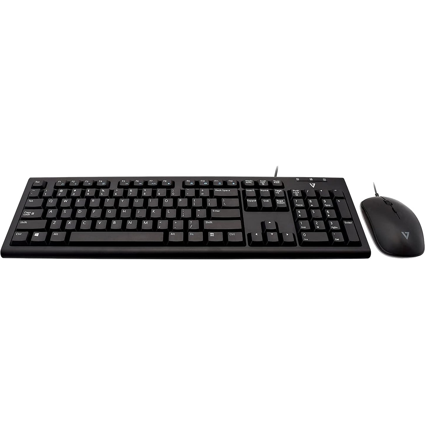 V7 CKU200US Wired Keyboard & Mouse Set PS/2, USB, Black