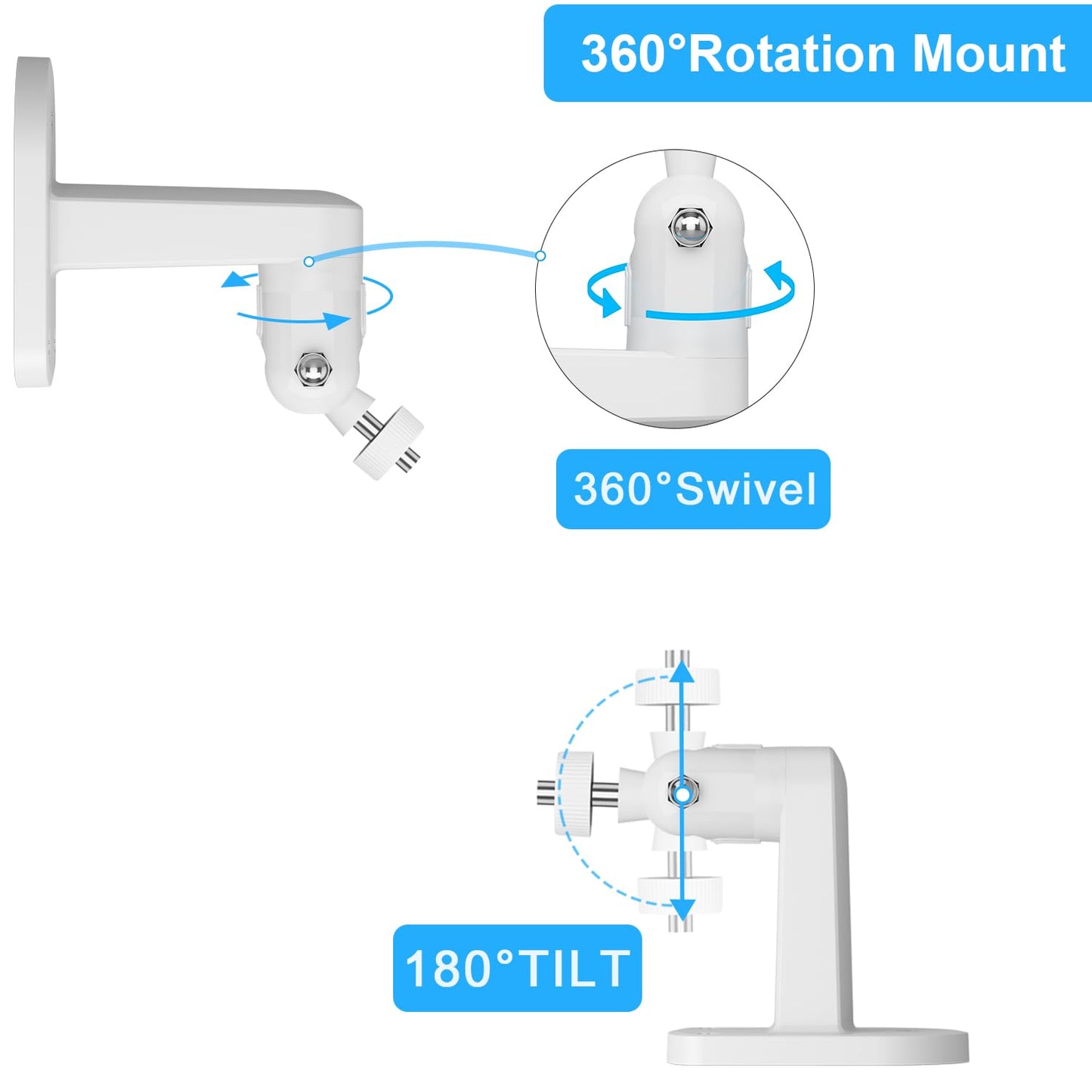 2Pack Adjustable Wall Mount Compatible with eufyCam 2C/2C Pro, 2/2 Pro, 3C/S300, 3/S330, Also for SoloCam S220/C210, Eufy Camera Mounting Bracket