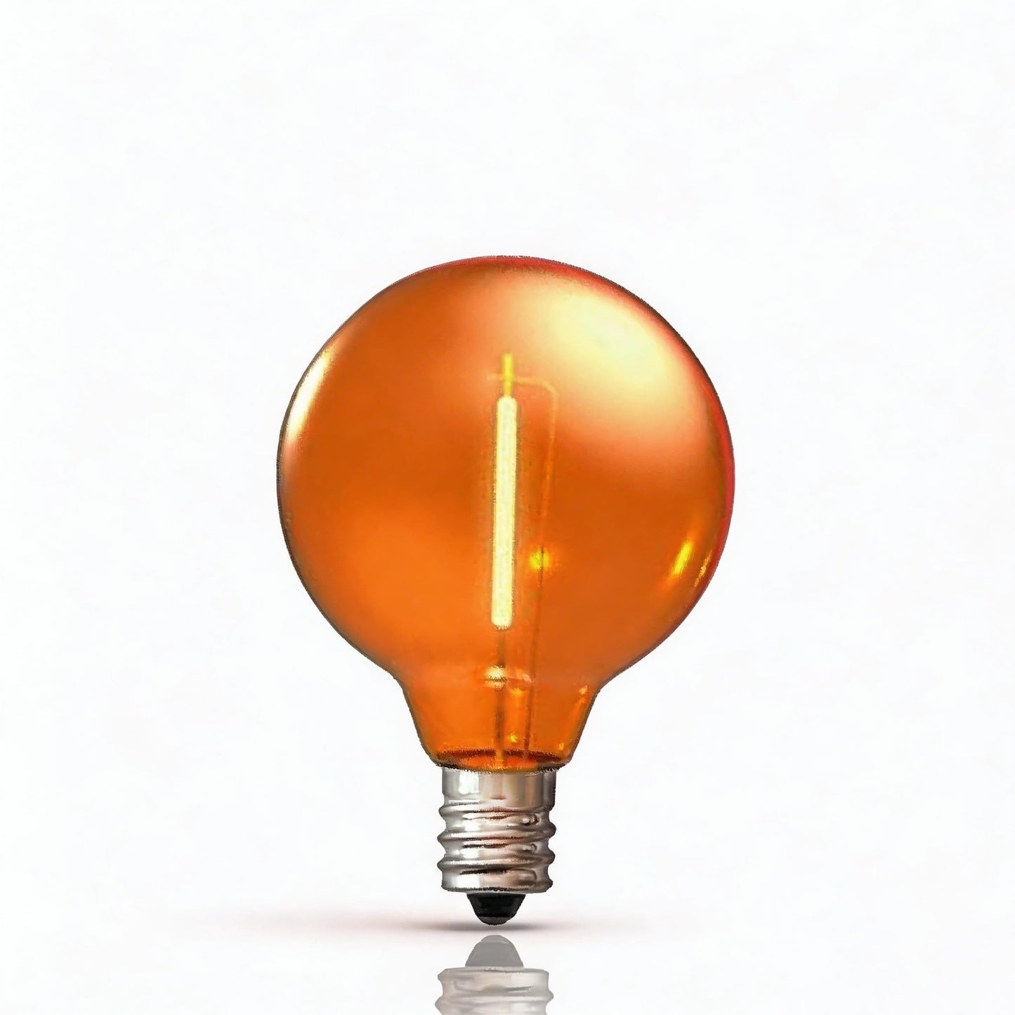 YFALATSTNRK 5 Pack Orange G40 LED Christmas Replacement Light Bulbs (Orange)