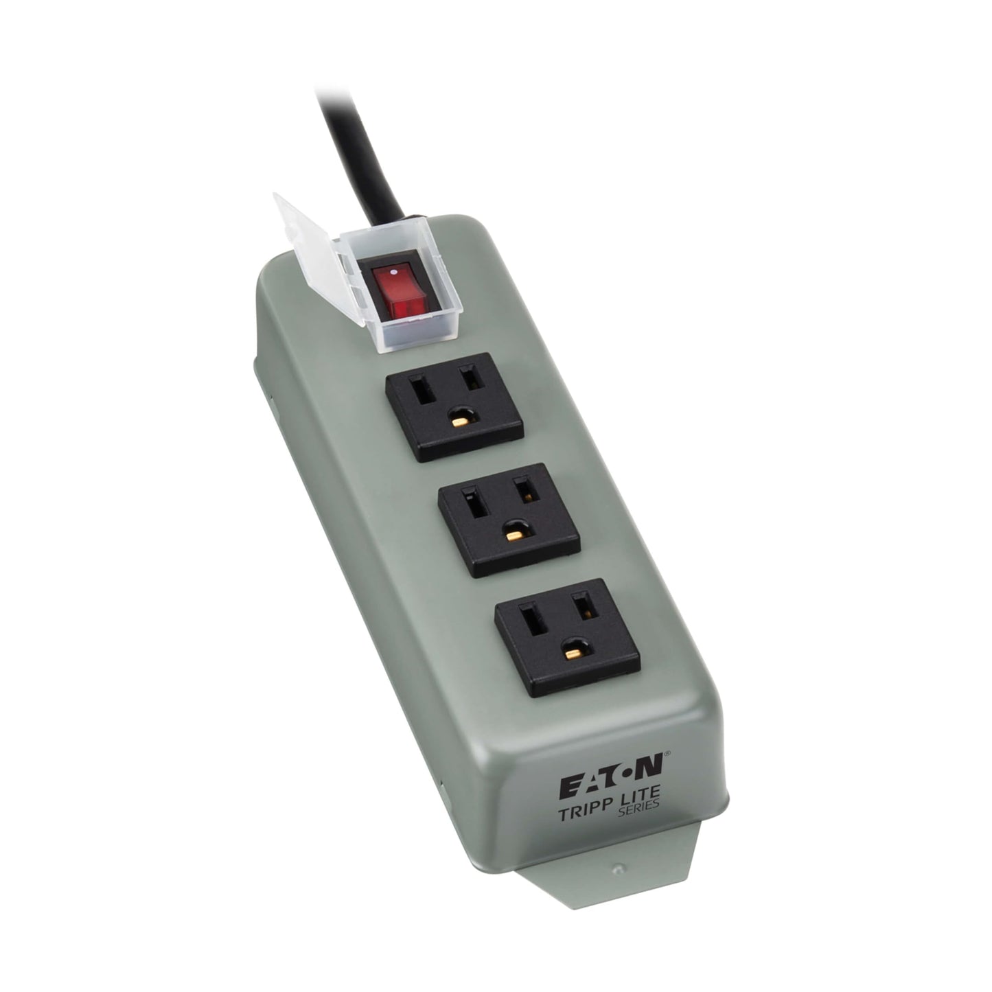 Eaton Tripp Lite Series 3-Outlet Heavy Duty Power Strip, Metal, Mountable (Wall Mount & Under Desk), 6ft Extension Cord, On/Off Switch Cover