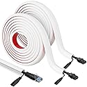 Tatuo 2 Pcs Silicone Wall Wire Hider, 10 ft Each, Self-Adhesive Flexible Cord Hider Wall, Side Open Wire Covers Cable Concealer for Mounted TV, Home