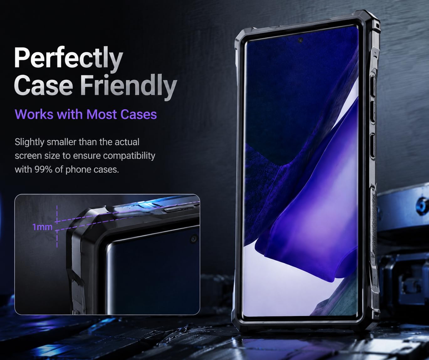 3 Pack Screen Protector for Samsung Galaxy Note 20 Ultra Tempered Glass, 9H Hardness HD Clear Anti Scratch Full Edge Coverage Fingerprint Unlock