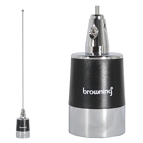 Tram Browning 450 to 490 MHz No Ground Plane UHF 2.4 dBd Gain 13" Tall Tunable NMO Antenna Works on Fiberglass, Plastic and Metal Vehicles 20 MHz
